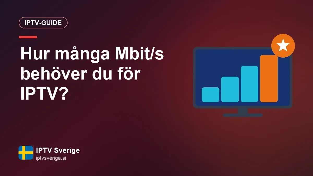 Hastighetstest på en laptop bredvid en tv med IPTV