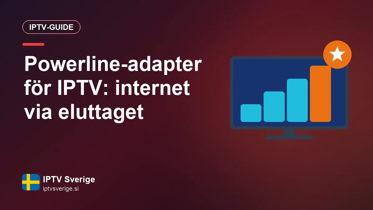 Powerline-adapter i ett eluttag, ansluten till en tv